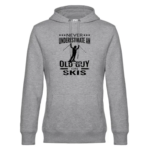 Ski Opa Skifahrer Spruch Skifahren Old Guy Hoodie Männer King Hooded