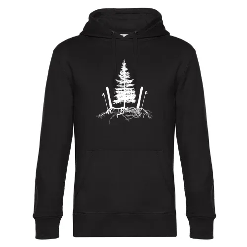 Ski Skifahrer Off Piste Baum Skifahren Skiurlaub Hoodie Männer King Hooded