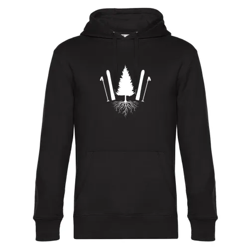 Ski Skifahrer Off Piste Baum Skifahren Skiurlaub Hoodie Männer King Hooded