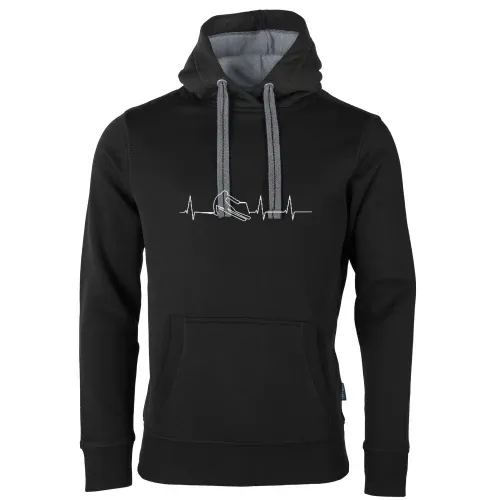Skifahrer Herzschlag Männer Hoodie