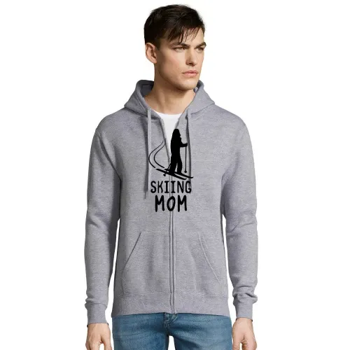 Skiing Mom Männer Hoodie
