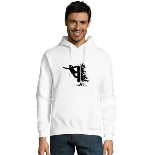 Snowboarder Off Piste Baum Snowboarden Boarder Hoodie Männer Snake