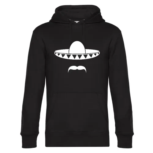 Sombrero mit Bart aus Mexiko Hoodie Männer King Hooded