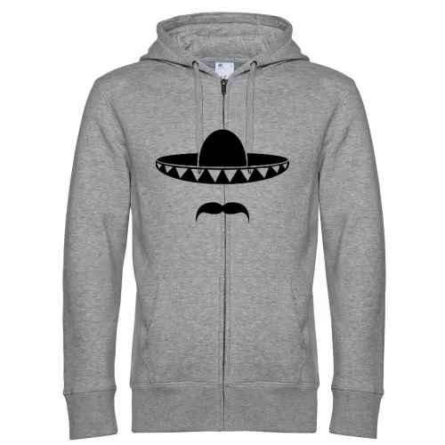Sombrero mit Bart aus Mexiko Männer Hoodie