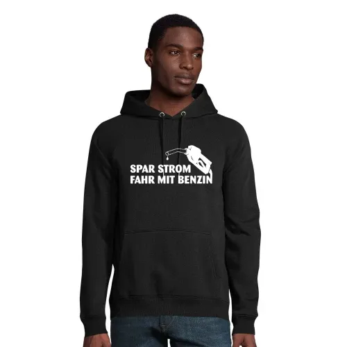 Spar Strom, fahr mit Benzin Hoodie Männer Stellar Bio
