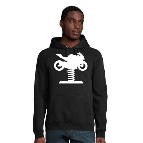 Spielplatzmotorrad zum Wackeln mit Feder Hoodie Männer Stellar Bio