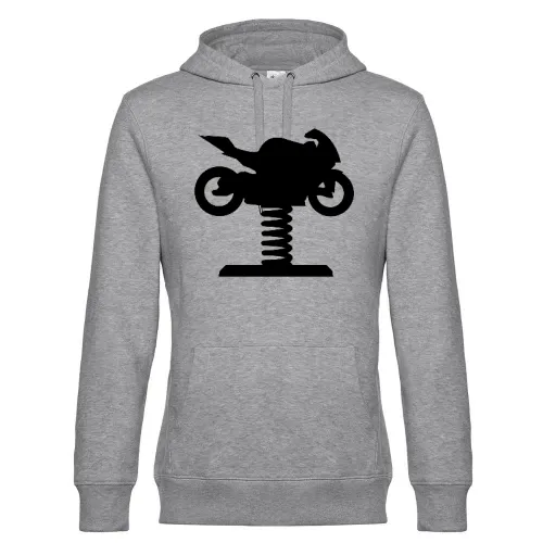 Spielplatzmotorrad zum Wackeln mit Feder Hoodie Männer King Hooded