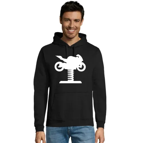 Spielplatzmotorrad zum Wackeln mit Feder Männer Hoodie Spielplatzmotorrad zum Wackeln mit Feder Hoodie