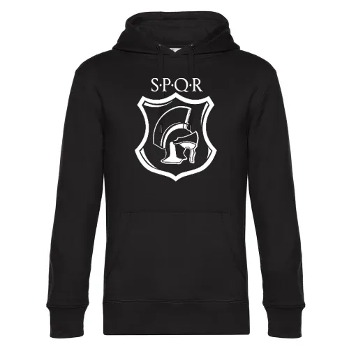 SPQR Römischer Helm auf Wappen Männer Hoodie