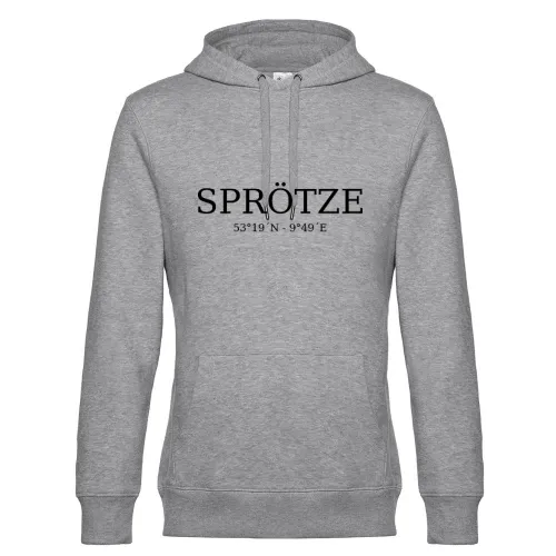 Sprötze Koordinaten Hoodie Männer King Hooded