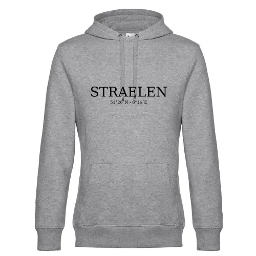 Straelen Koordinaten Hoodie Männer King Hooded