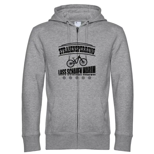 Straßensperrung EBiker MTB Lustig Radfahrer Spruch Männer Hoodie