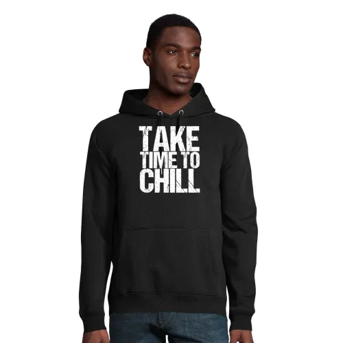 Take Time To Chill / Chill Out Design Hoodie Männer Stellar Bio