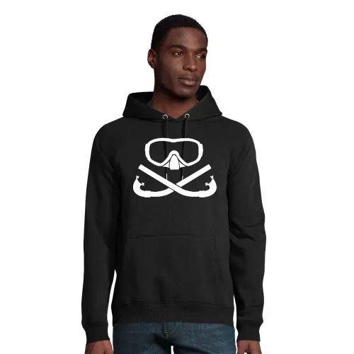 Taucherbrille mit gekreuzten Schnorchel Männer Hoodie