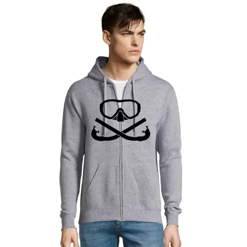 Taucherbrille mit gekreuzten Schnorchel Männer Hoodie