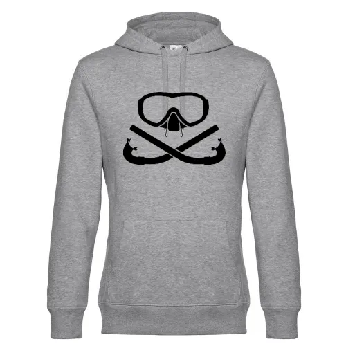 Taucherbrille mit gekreuzten Schnorchel Männer Hoodie