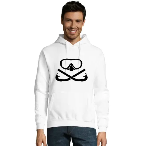 Taucherbrille mit gekreuzten Schnorchel Männer Hoodie
