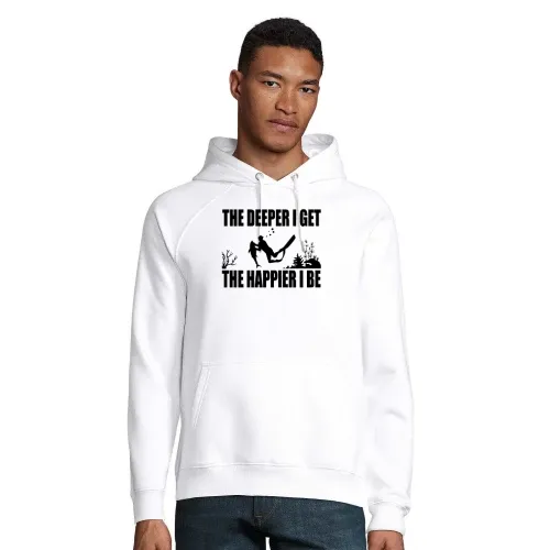 The Deeper I Get The Happier I Be Tauchen Hoodie Männer Stellar Bio