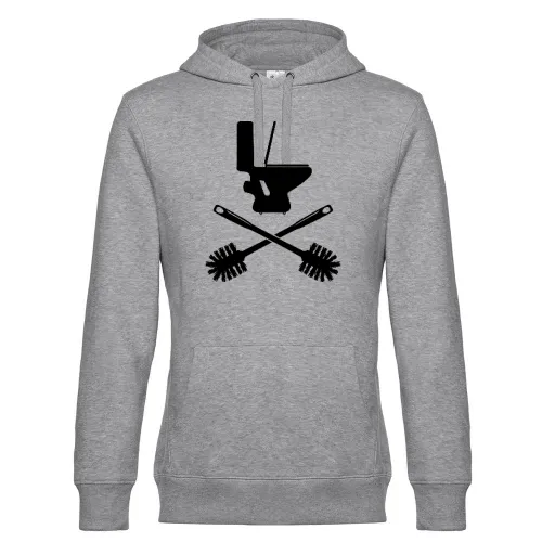 Toilette mit Klobürste Männer Hoodie