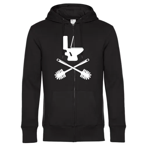 Toilette mit Klobürste Männer Hoodie