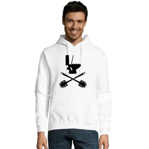 Toilette mit Klobürste Hoodie Männer Snake