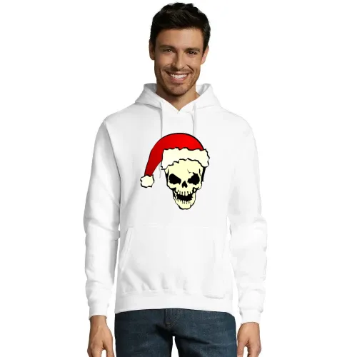 Totenkopf mit Weihnachtsmütze Hoodie Männer Snake