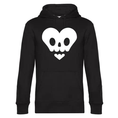 Totenschädel in Herzform Hoodie Männer King Hooded