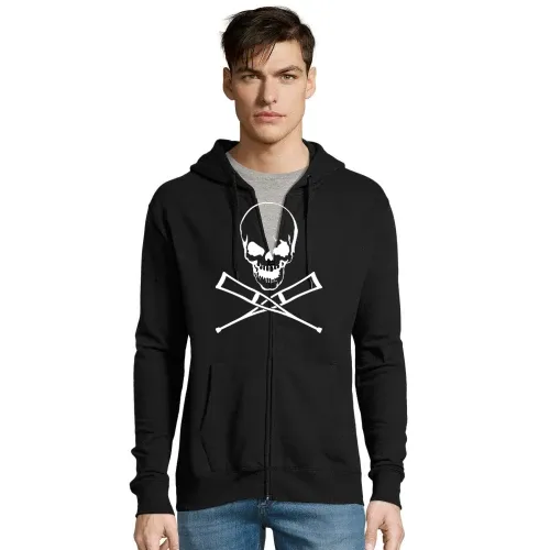 Totenschädel mit Krücken Männer Hoodie