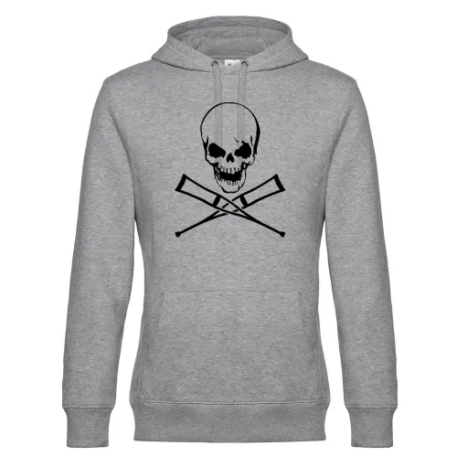 Totenschädel mit Krücken Männer Hoodie