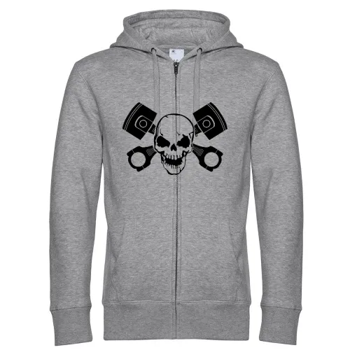 Totenschädel mit Motorkolben Männer Hoodie