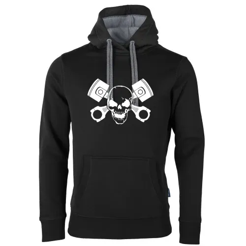 Totenschädel mit Motorkolben Männer Hoodie