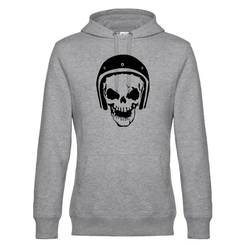 Totenschädel mit Rollerhelm Hoodie Männer King Hooded