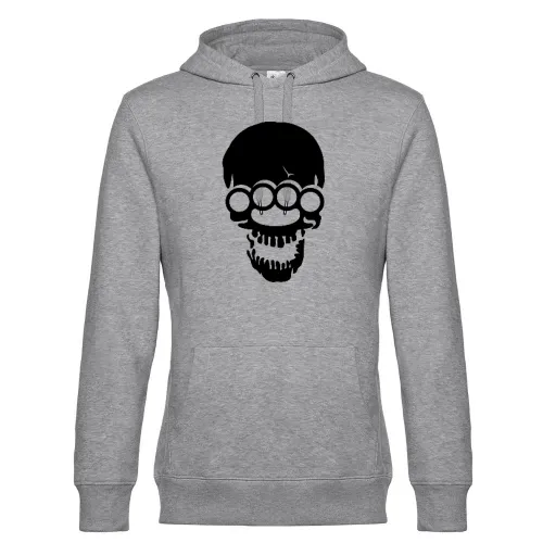 Totenschädel mit Schlagring Hoodie Männer King Hooded