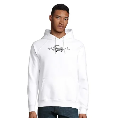 Trabi Herzschlag - DDR Fahrzeug Ossi Pappe Puls Männer Hoodie