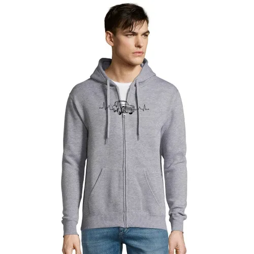Trabi Herzschlag - DDR Fahrzeug Ossi Pappe Puls Männer Hoodie