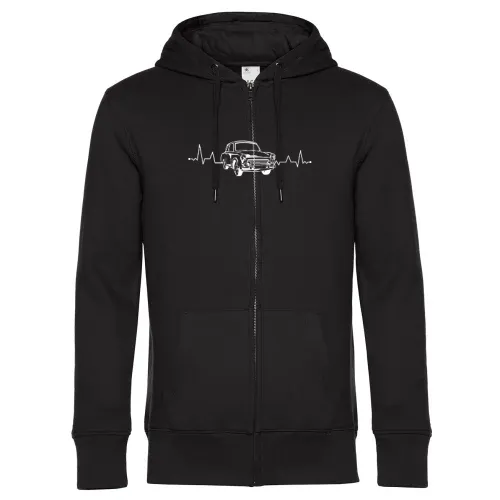 Trabi Herzschlag - DDR Fahrzeug Ossi Pappe Puls Männer Hoodie