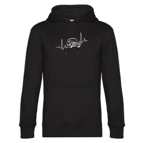 Trabi Herzschlag DDR Fahrzeug Ostdeutschland Ossi Männer Hoodie