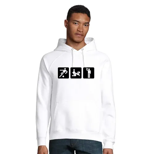 Triathlon Fußball Ficken Alkohol Hoodie Männer Stellar Bio