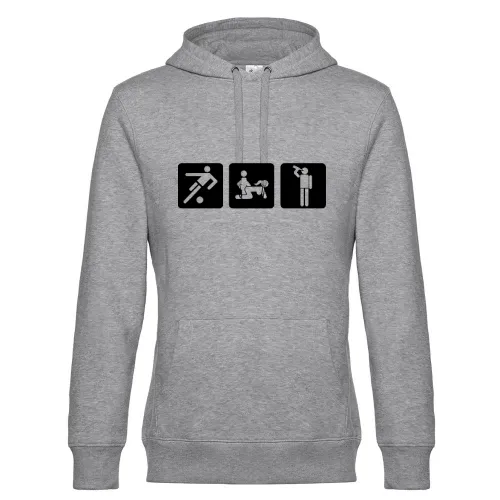 Triathlon Fußball Ficken Alkohol Männer Hoodie