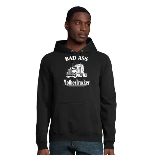 Truck Fahrer LKW Bad Ass Mother Trucker Spruch Hoodie Männer Stellar Bio