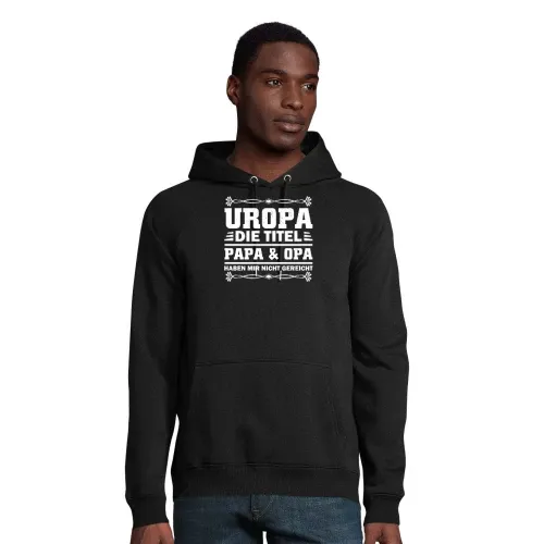Uropa Opa Baby Papa Titel Opi Großvater Vatertag Hoodie Männer Stellar Bio
