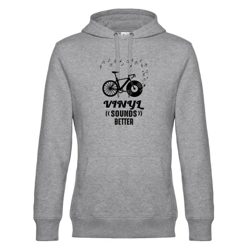 Vinyl Sounds Better Fahrrad mit Schallplatte Hoodie Männer King Hooded