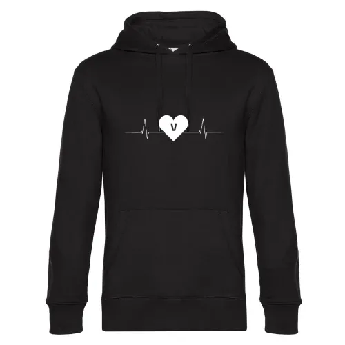 Vogtland V Nummernschild Herzschlag Hoodie Männer King Hooded