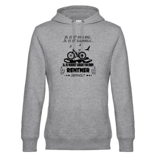 Von Ebike Rentner überholt - Fahrrad Rente Spruch Hoodie Männer King Hooded