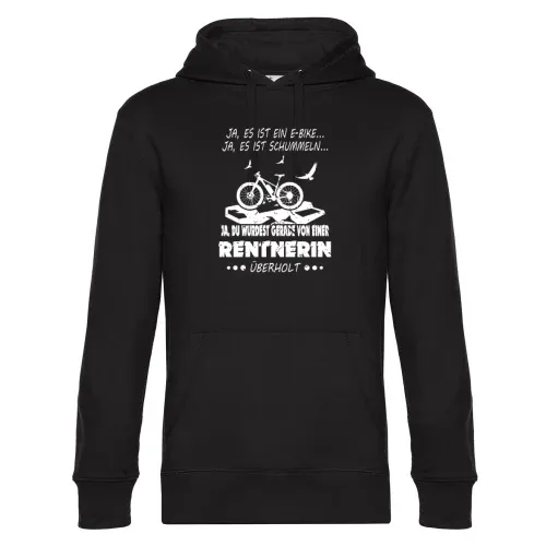 Von Ebike Rentnerin überholt Fahrrad Rente Spruch Männer Hoodie