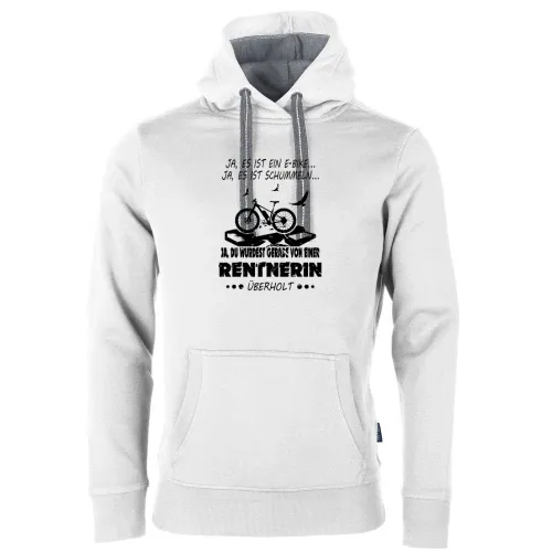 Von Ebike Rentnerin überholt Fahrrad Rente Spruch Männer Hoodie