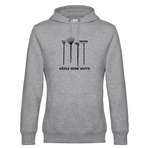 Wähle deine Waffe Gartengeräte Rechen Gärtner Hoodie Männer King Hooded