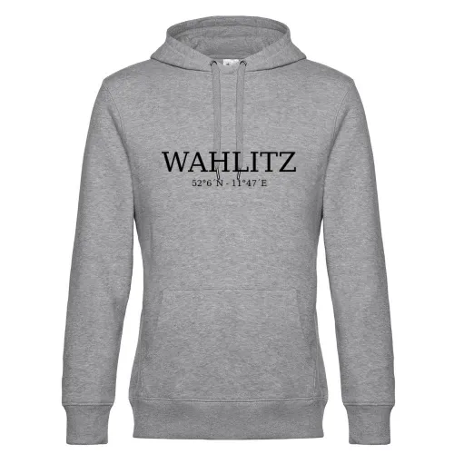 Wahlitz Koordinaten Hoodie Männer King Hooded