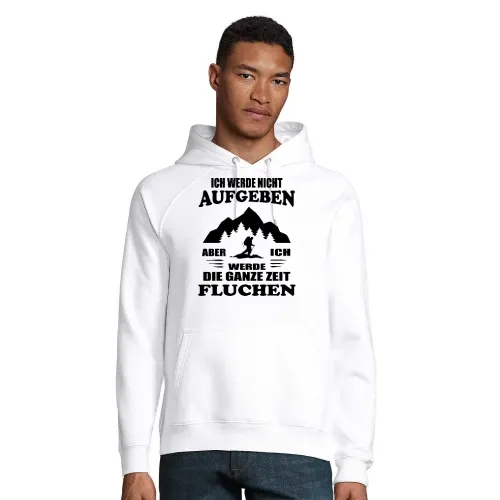 Wanderer Fluchen Wandern Trekking Hiking Lustig Hoodie Männer Stellar Bio