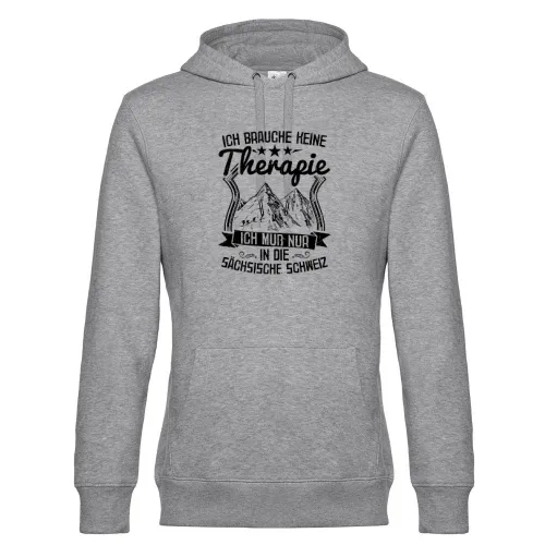 Wandern Sächsische Schweiz Berge Wanderer Therapie Männer Hoodie